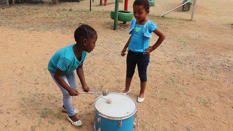 Music play: When given the opportunity to create music, children develop their creativity. When children play real or pretend musical instruments, sing songs, and dance, they learn to use their hands and fingers, about sounds, rhythm and tempo, and gain self confidence.

